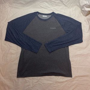 Columbia Men’s Long Sleeve Raglan Tee - Blue/Gray